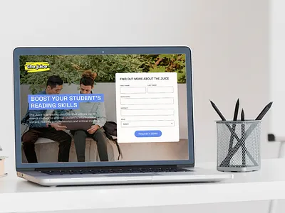 Brand and marketing design for The Juice banner components homepage responsive ui uidesign ux uxdesign uxui uxuidesign webdesign