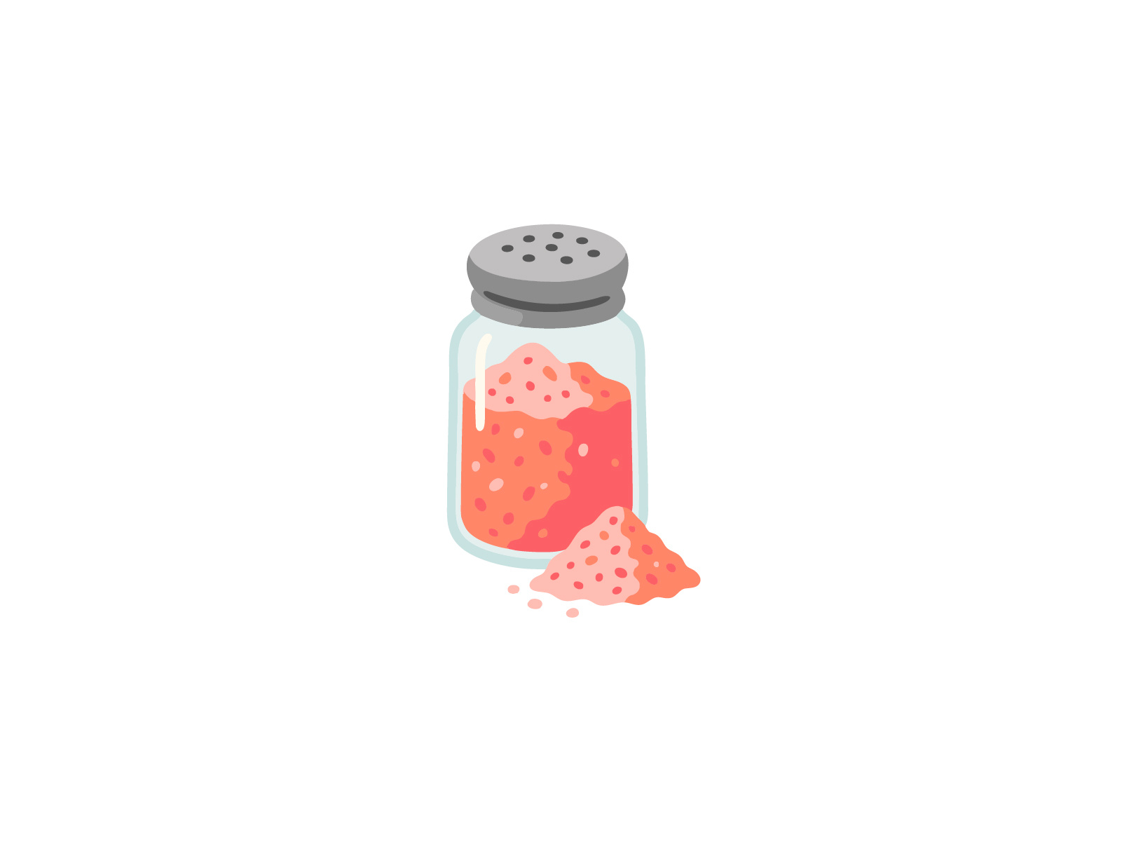 Pink Sea Salt flat himalayan icon illustration illustrator pink salt sea salt shaker vector