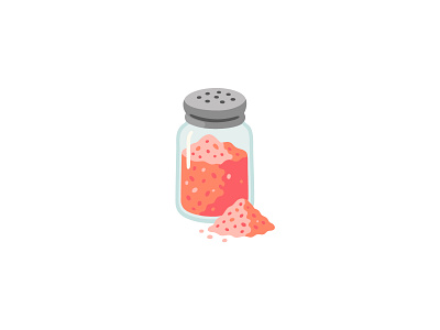 Pink Sea Salt flat himalayan icon illustration illustrator pink salt sea salt shaker vector