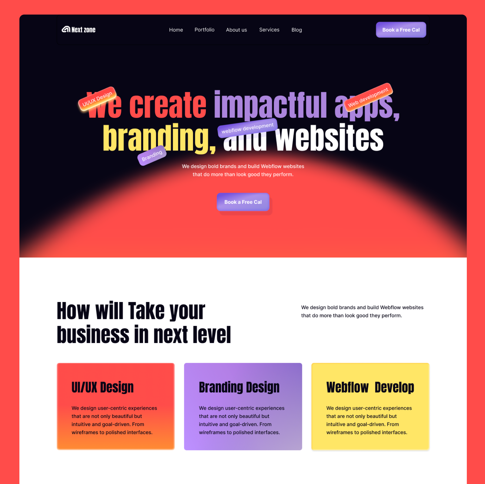 Agency website agencyui best ui bold typography colorful gradient creative landing page creativeagency minimaldesign modern ui modernagency webdesign webflowdesign