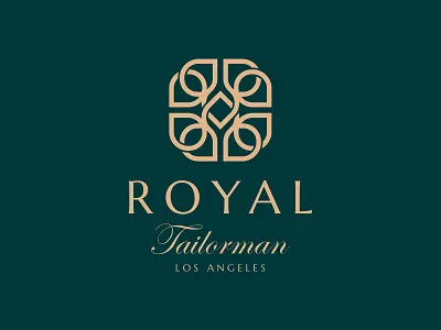 Royal Tailorman boutique logo classic logo elegant logo flower logo gold logo icon logo logo design luxury logo symbol tailor logo vector