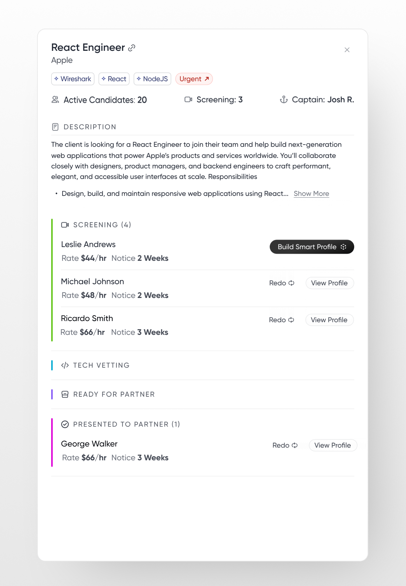 Recruitment command center ats design hr hr drawer recruitment ui ux