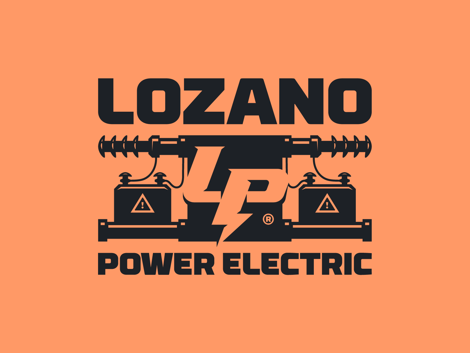 Lozano Power Electric Logo Design branding design electric electrician graphic design logo logo design monogram visual identity
