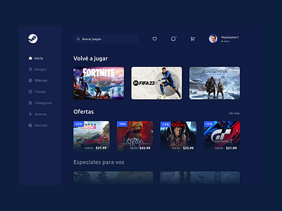 So I redesigned the Steam store. 