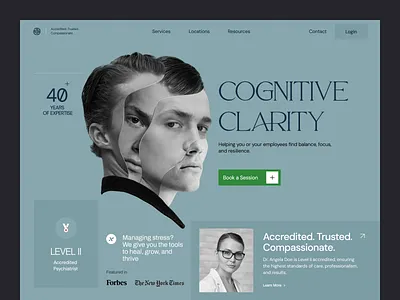 Cognitive Clarity – Mental Health Website Design b2b website clean ui creative website design health care website healthcare landing page mental health website minimal modern saas design modern web psychiatrist psychiatry saas design saas landing page saas web design saas website therapy wellness
