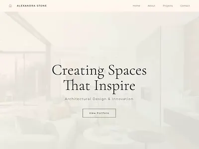 Architectural Portfolio Website – Clean & Modern UI 3d animation code css fullstack graphic design html react ui ux