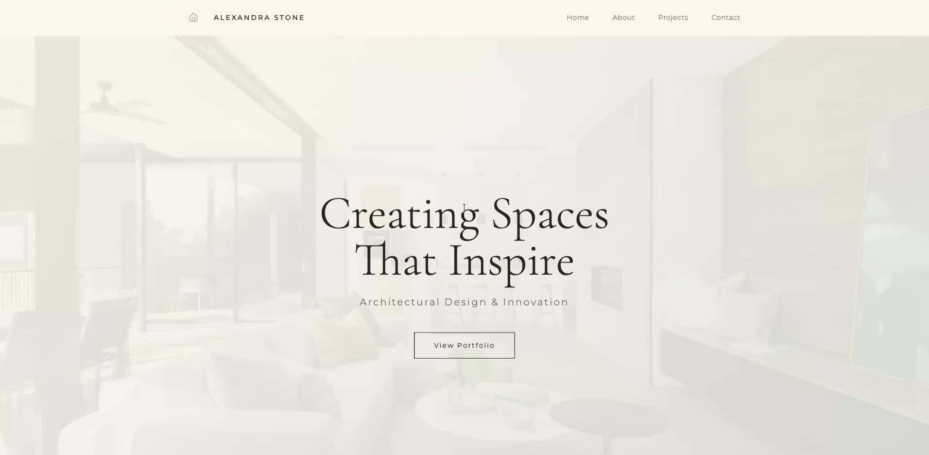 Example of Single Page Portfolio Development