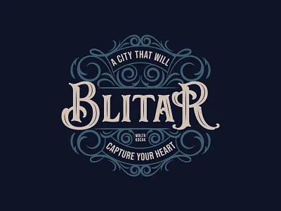 Decorative logo vintage Blitar V.3 branding decorative logo design graphic design illustration logo logoprocess oranament logo typographyexperts typographymasters vector vintage