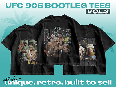 UFC 90s Bootleg Tees Vol.3 90s 90s tee bootleg bootleg tee design fighting graphic design graphic tee graphic tshirt rap tee retro streetwear tee tshirt tshirt design ufc vintage