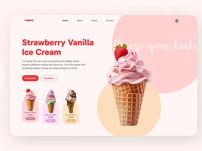 Animation Ice-Cream-Web animation branding graphic design ui
