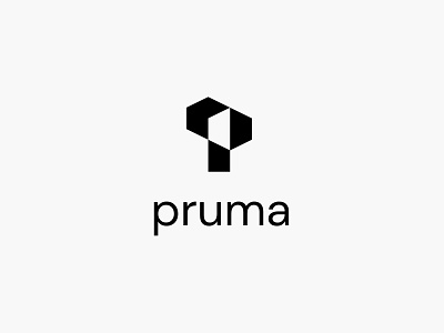 Pruma abstract home house letterform logo modern simple
