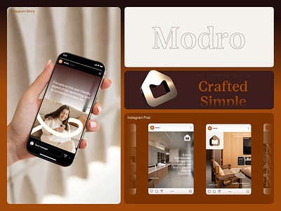 Modro Social Media Post ai artivicial intelegent bento brandidentity branding design furniture design graphic design home design illustration interior design logo logo design post poster social media typography ui visual identity