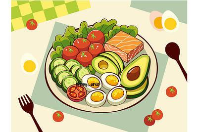 Food Plate on White Background appetizer background bowl delicious diet food fresh fruit healthcare healthy lifestyle meal menu nutrition organic poke product tasty vegan vegetable