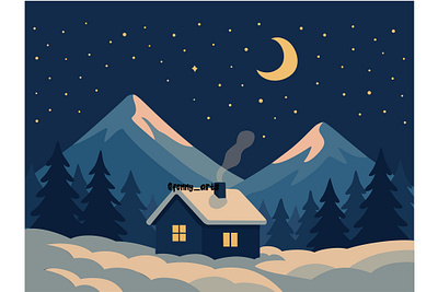 House Surrounded by Snow background cold concept home house landscape mountains nature outside paisaje panorama scene scenery seasons snow snowflake snowing view winter wood