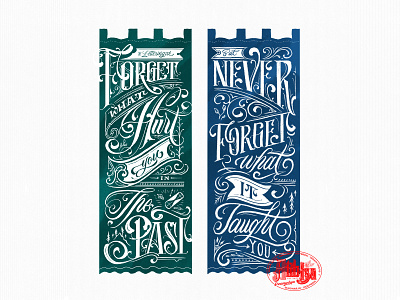 Curtain with Typographical Message branding curtain encanto font general graphic design illustration japan lettering letters print restaurant typography wisdom