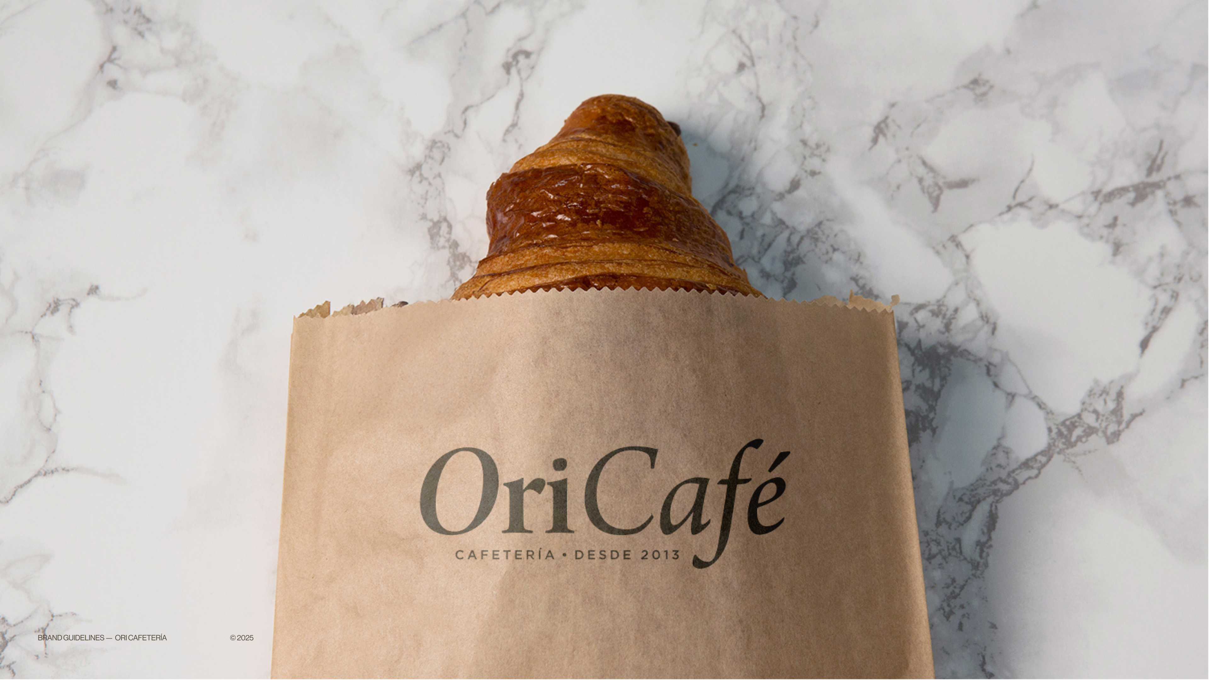 Ori Cafe: Cafeteria Brand Guidelines branding brown cafe cafeteria coffee graphic design logo modern warm