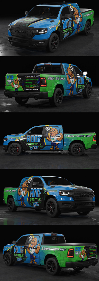 Roofing business franchise Car Wrap Design for a Company in USA branding car wrap design graphic design truck wrap van wrap vehicle wrap
