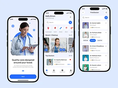 Online Doctor Appointment App app app design application appointment app appointment booking booking app doctor booking doctor finder healthcare app medical app medicine app mobile app online appointment search doctor ui ux
