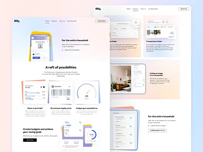 iBilly Web Design branding design finance finance management fintech graphic design identity design interface landing page product design ui user experience ux ux design web web design web marketing web page website website design