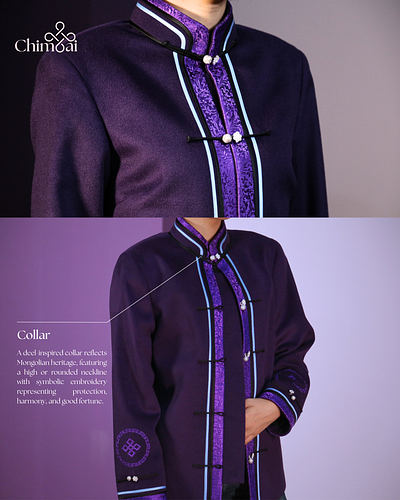 CHIMBAI COLLECTION / WOMEN branding fashion jacket logo mongolia