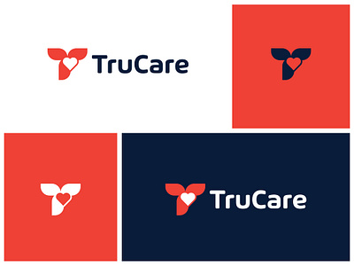 TruCare Logo branding freeheart health logo heart logo kind heart love logo medical logo meditation logo modern logo soulheart t heart logo t logo t love logo true love logo vare logo wellness logo yoga logo