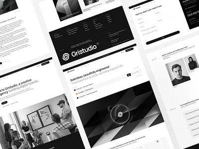 Gristudio – Minimal Portfolio Showcase agency landing page agency web agency website creative agency design agency landing page landing page design minimal design modern ui portfolio portfolio design portfolio website responsive design studio website ui ui design web design