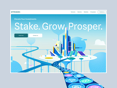 Website for Crypto Staking and Investment Growth analytics animation crypto fintech investment landing page outcrowd saas staking statistic ui web design web development web3 webflow website