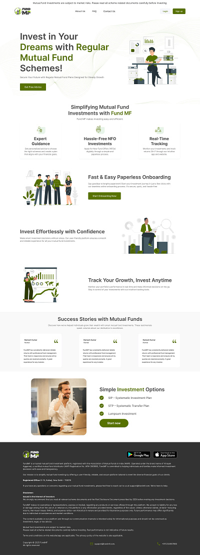 FundMF – Web Landing Page UI Design figma figma landing landing page landing ui ux ui ux ui ux design web