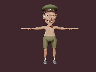 Gen. McFarty 3dcartoon 3dcharacter b3d blender3d cartoon retopology