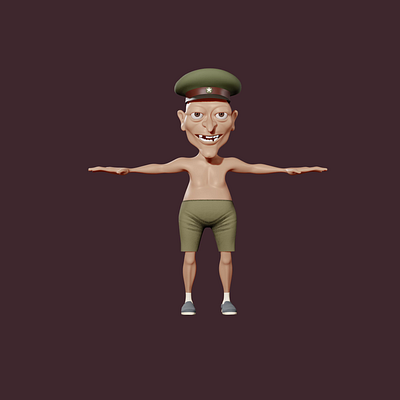 Gen. McFarty 3dcartoon 3dcharacter b3d blender3d cartoon retopology