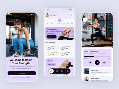 Fitness app design app app design application coach design fitness fitness app ios mobile mobile app mobile design sport tracking ui ux workout