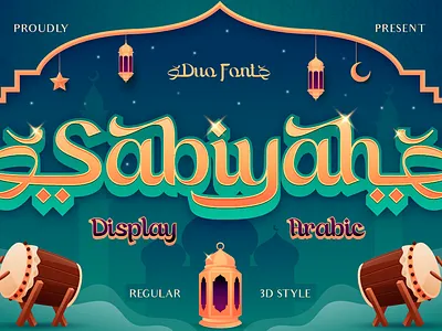 Sabiyah arabic font branding celebrate font custom font decorative font display eid font font font design font style free font holiday font islamic font lettering middle western font modern arabic font modern font muslim font ramadan font typeface