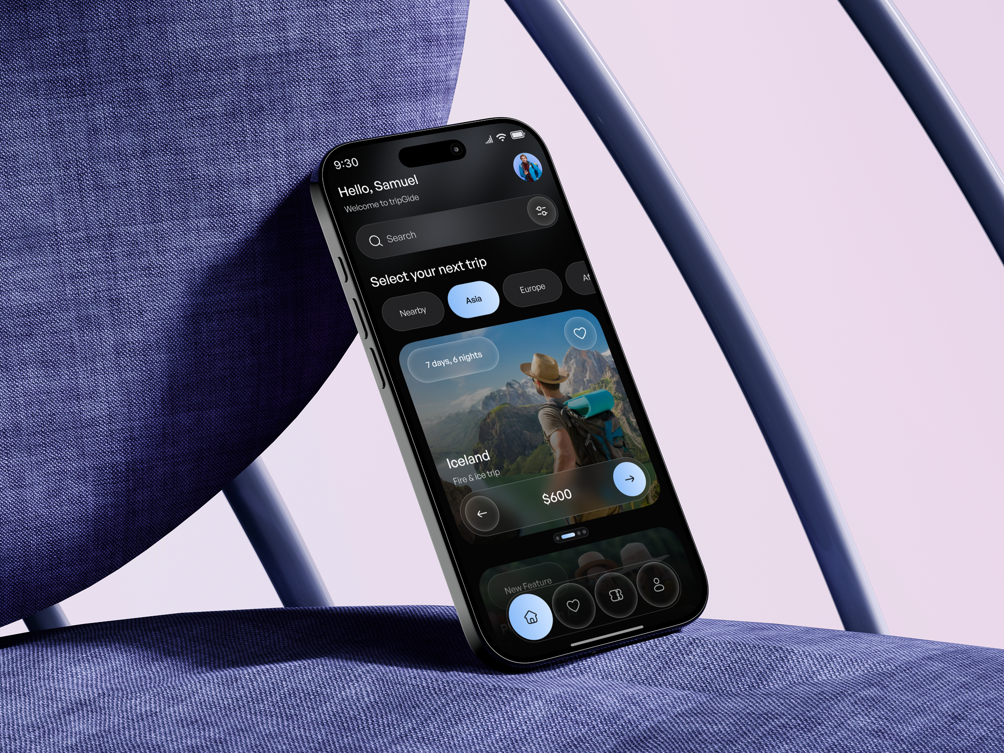 Travel App Design adventure app design booking booking app dark mode design destination explore flight booking hotel booking app mobile app mobile app design tourism travel travel agency travel app travel booking travel guide app trip trip planner vacation