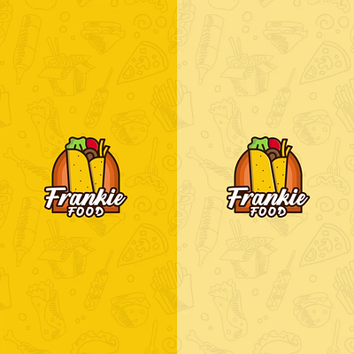 Frankie Food Logo with Iconic Wrap Above Text brand identity branding design design logo flat frankie graphic design icon illustration logo logo design logos logotype minimal minimalist modern modern logo timeless ui