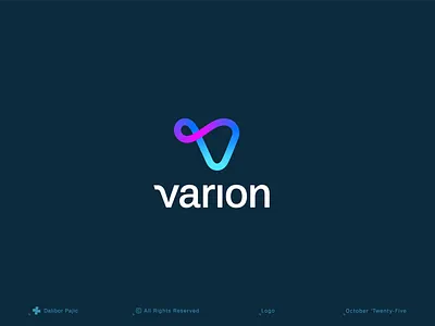 varion | flexible letter v logo bend bold brand branding bright business graphic design iteration line logo minimal modern monogram organic path simple startup string variation visual identity