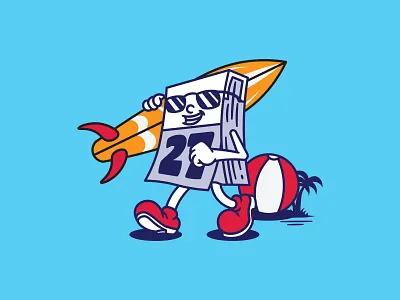 Surf Into the Holidays beach cartoon character character design holidays illustration poster retro retro cartoon retro characters retro illustration retro mascot retro vibes summer surf surfing t shirt design