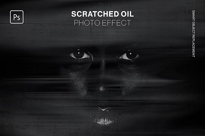 Scratched Oil Photo Effect 3d animation graphic design motion graphics