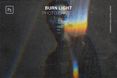 Burn Light Photo Effect 3d animation graphic design ui