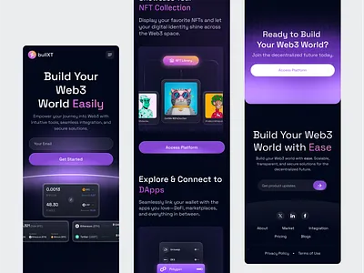 BullXT - Web3 Wallet Tools Mobile Responsive b2b blockchain breakpoint clean crypto decentralized defi dipa inhouse ewallet mobile mobile breakpoint mobile responsive modern design nft responsive saas startup uiux wallet web3