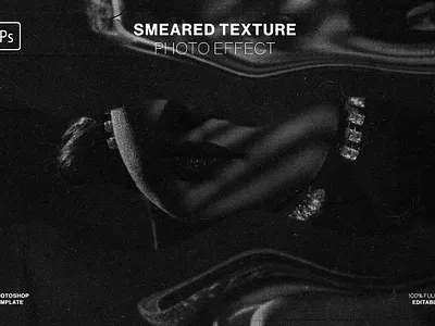 Smeared Texture Photo Effect 3d animation