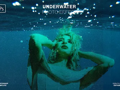 Underwater Photo Effect 3d animation graphic design ui