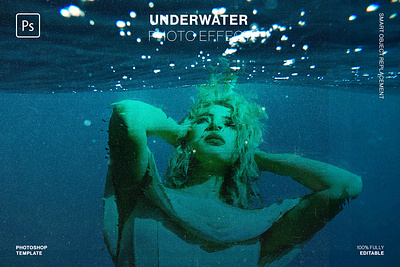 Underwater Photo Effect 3d animation graphic design ui