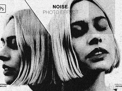 Noise Photo Effect 3d animation graphic design ui