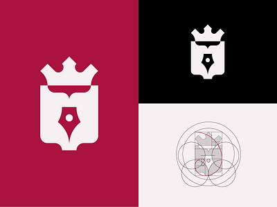 University Logo black goldenratio logo red university
