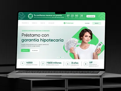 Website Redesign-Prestamype bank branding futuristic innovation landing page prestamype redesign ui ux ui web user interface web design website