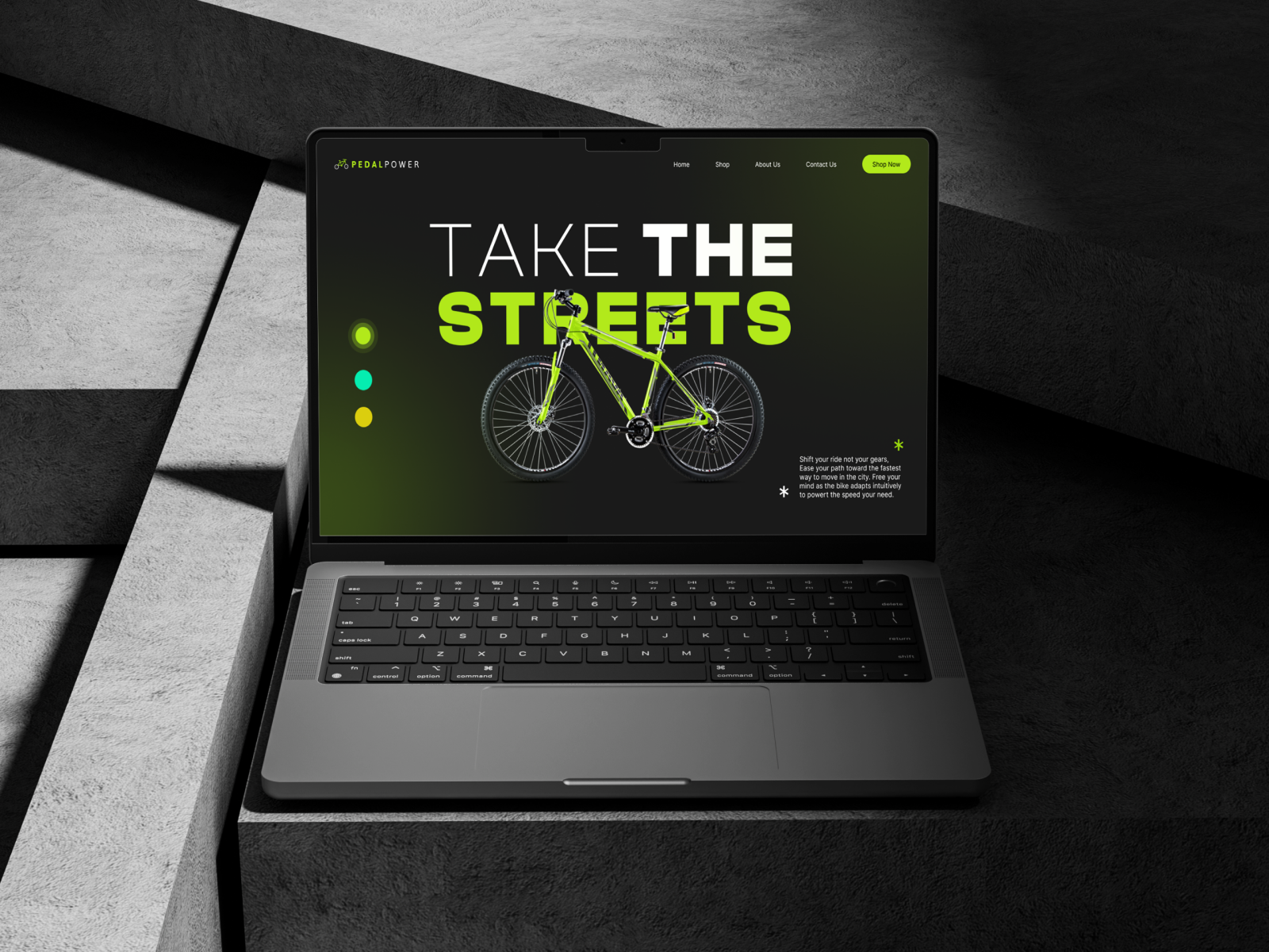 PedalPower – Bicycle Hero Section Design 3ddesign 3dillustration appdesign beautifulldesign branding creativedesign design designsystem designthinking digitaldesign figmadesign graphic design hero section illustration interactiondesign landing page productdesign ui ux webdesign