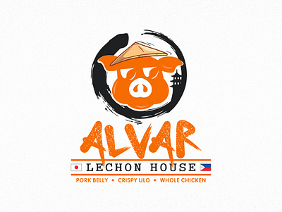 Alvar's Lechon House abstract alvar graphic design lechon logo pig typo vector