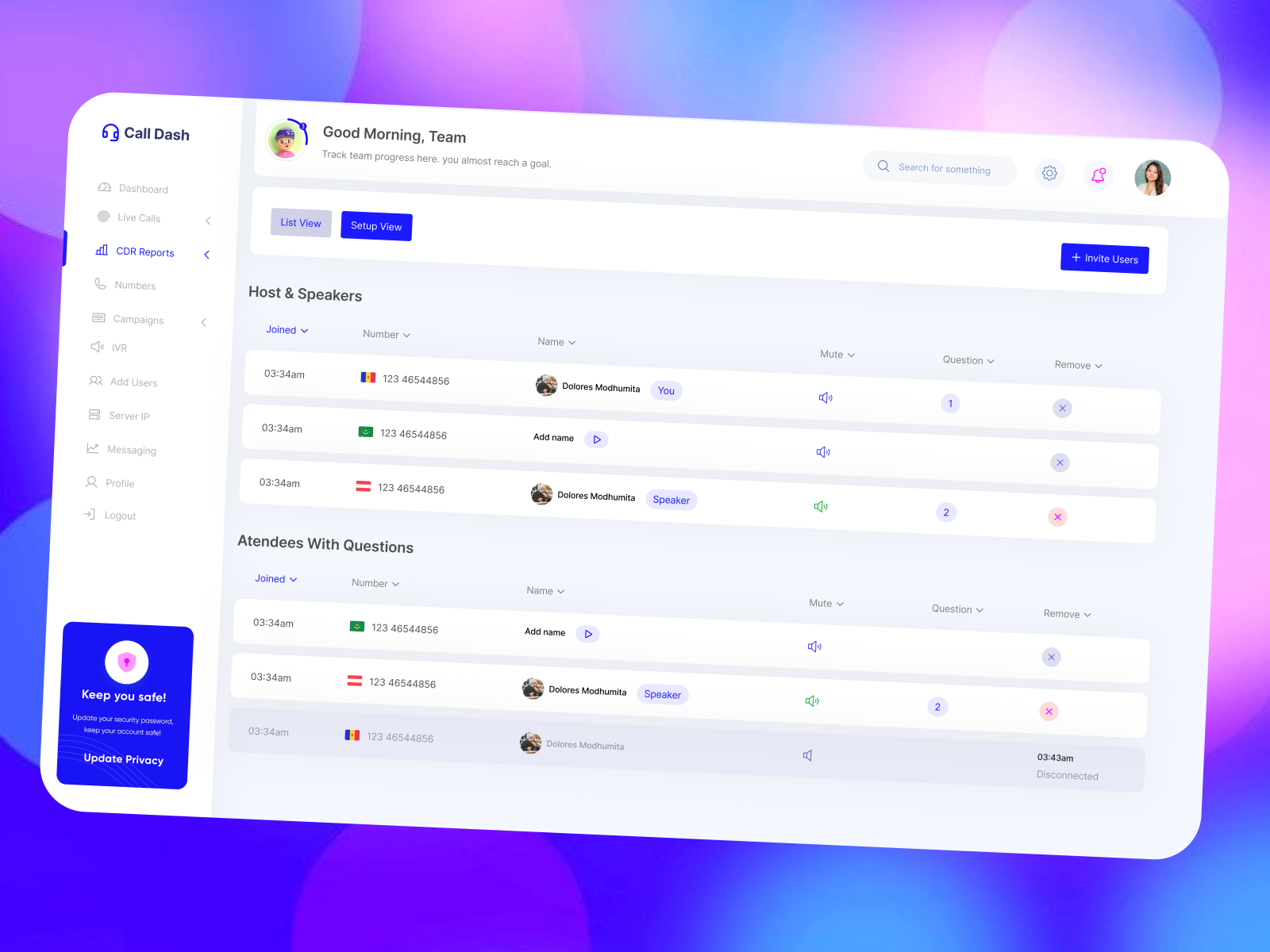 Example of Web Application (Dashboard) Design