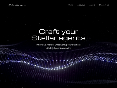 Stellaagent ai agents landing page 3D animation 3d animation 3d art ai agents ai bot crypto finance fintech hero hero image hero section homepage landing landing page landingpage web web design web3 webdesign website