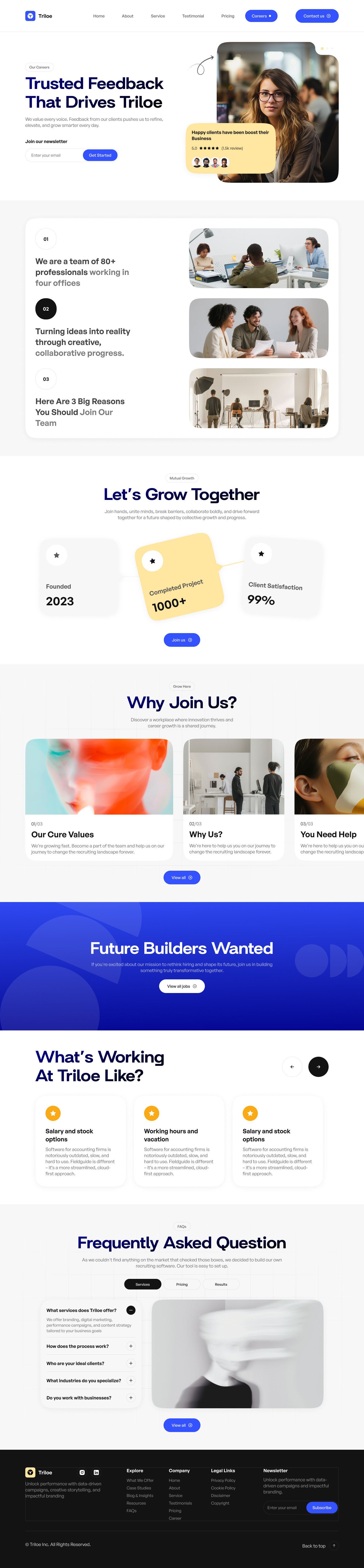 Careers Page UI/UX Design + Website Development hiring page ui